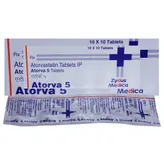 Atorva 5 Tablet 10's, Pack of 10 TABLETS