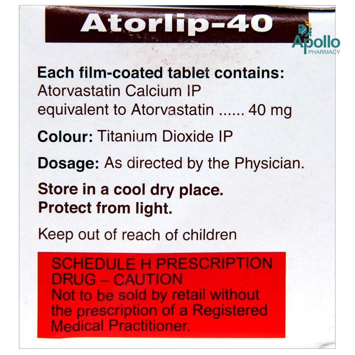 Atorlip 40 Tablet 10's, Pack of 10 TABLETS Atorlip 40 Tablet 10's, Pack of 10 TABLETS