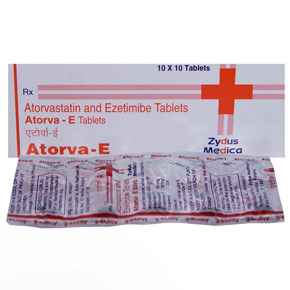 Atorva-E Tablet 10's, Pack of 10 TABLETS Atorva-E Tablet 10's, Pack of 10 TABLETS