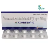 Atorfen-10 Tablet 10's, Pack of 10 TabletS