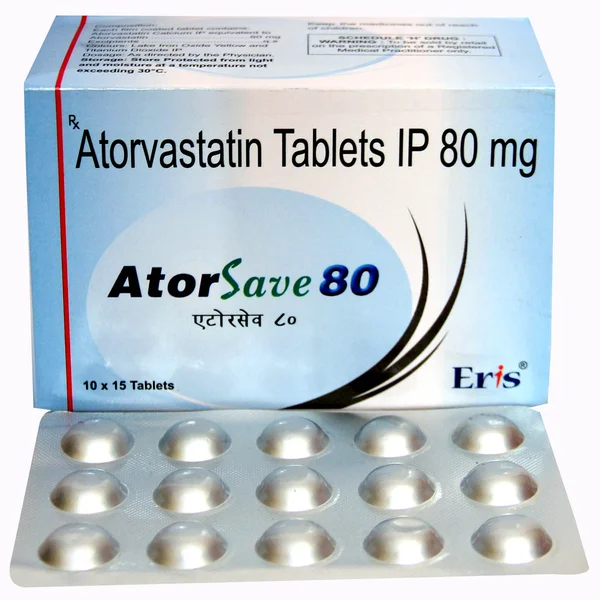 Atorsave 80 Tablet 15's, Pack of 15 TABLETS