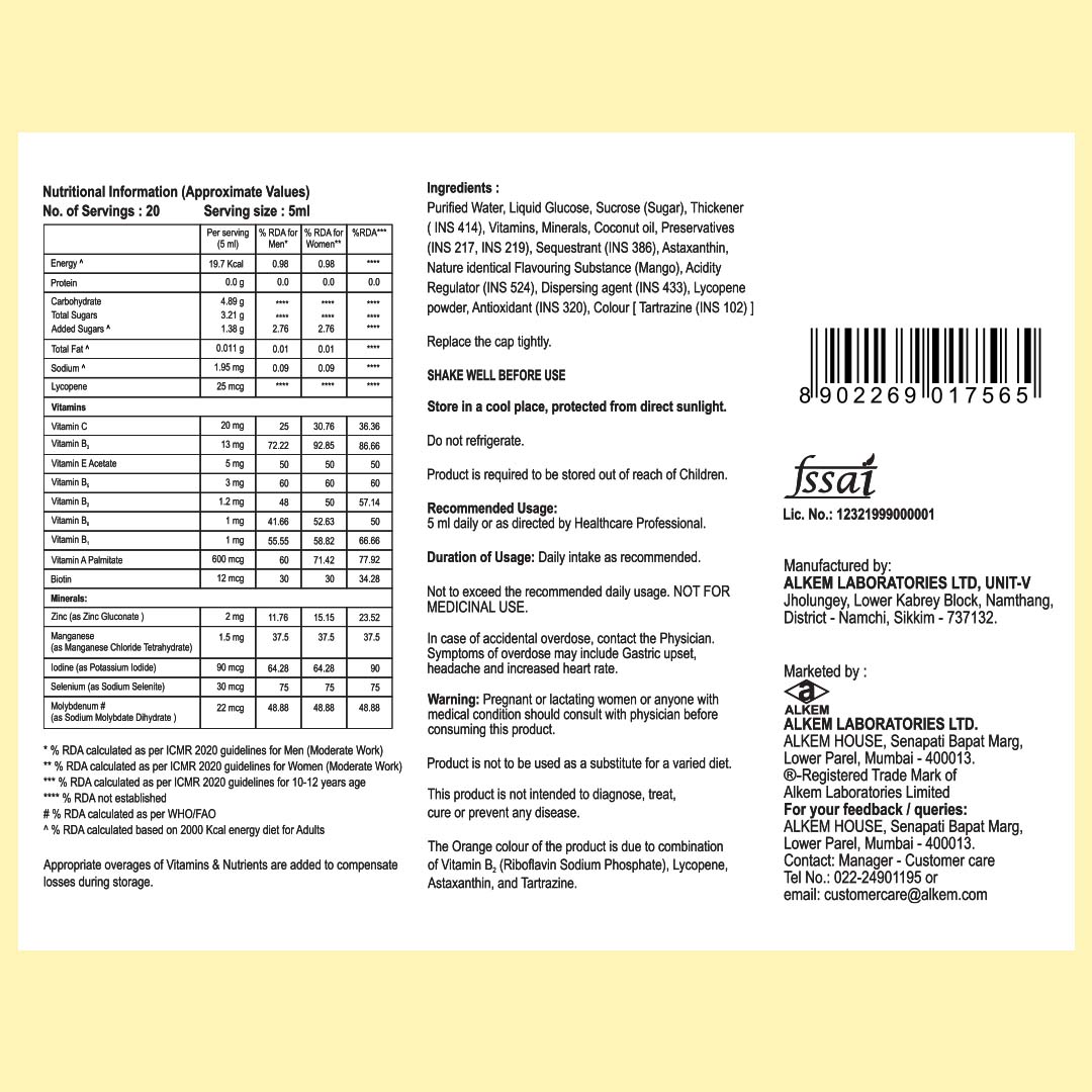 A To Z NS Mango Syrup 100 ml, Pack of 1 A To Z NS Mango Syrup 100 ml, Pack of 1