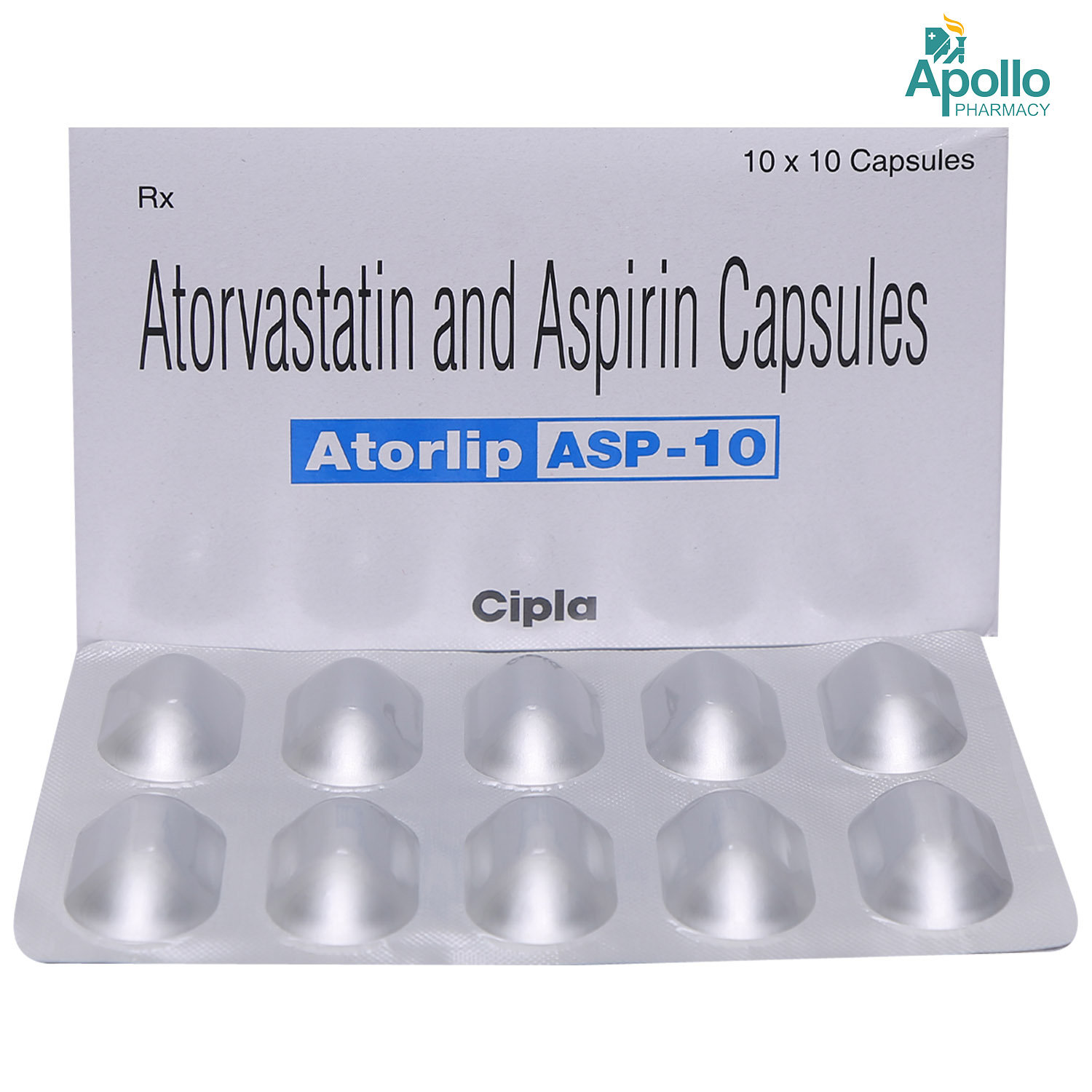 Atorlip ASP 10 Capsule 10's, Pack of 10 CAPSULES Atorlip ASP 10 Capsule 10's, Pack of 10 CAPSULES