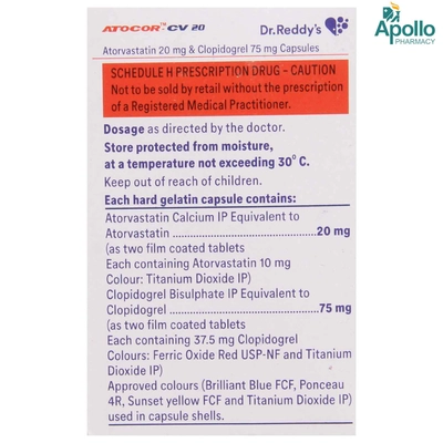 Atocor-CV 20 Capsule 10's, Pack of 10 CAPSULES