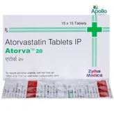 Atorva 20 Tablet 15's, Pack of 15 TABLETS