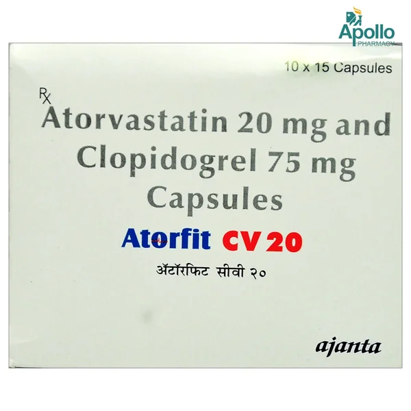 Atorfit CV 20 Capsule 15's, Pack of 15 CAPSULES