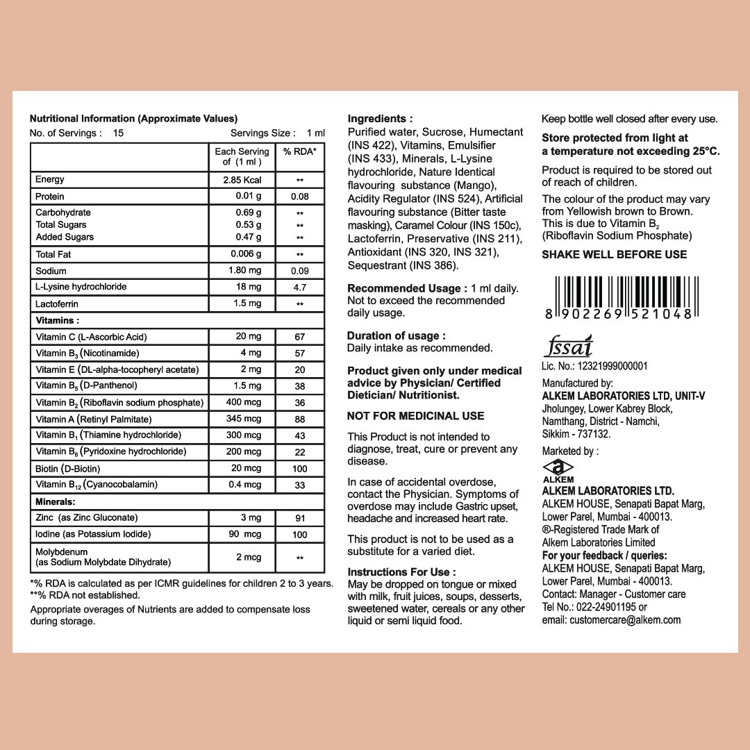 A To Z NS+ Mango Flavour Drops 15 ml, Pack of 1 A To Z NS+ Mango Flavour Drops 15 ml, Pack of 1