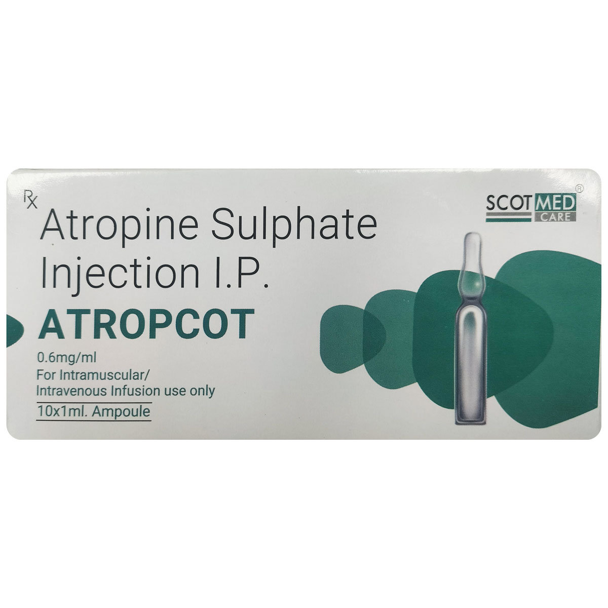 Atropcot 0.6 mg Injection 1 ml, Pack of 1 Atropcot 0.6 mg Injection 1 ml, Pack of 1