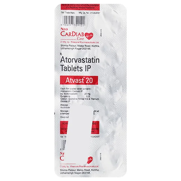 Atvast 20 Tablet 10's, Pack of 10 TABLETS