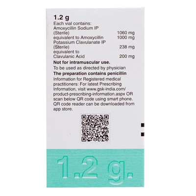 Augmentin 1.2 gm Injection 1's, Pack of 1 INJECTION