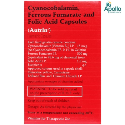 Autrin Capsule 30's, Pack of 30 CAPSULES