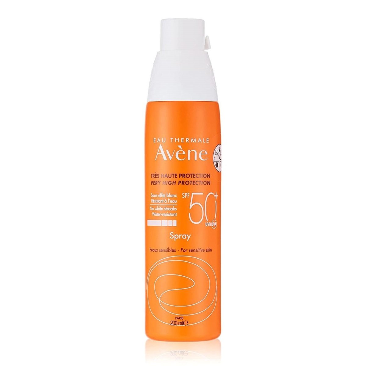 Avene Very High Protection Spray 200 ml With SPF 50+ | UVA, UVB Protection | Water Resistant | No White Streaks | For Sensitive Skin, Pack of 1 Avene Very High Protection Spray 200 ml With SPF 50+ | UVA, UVB Protection | Water Resistant | No White Streaks | For Sensitive Skin, Pack of 1