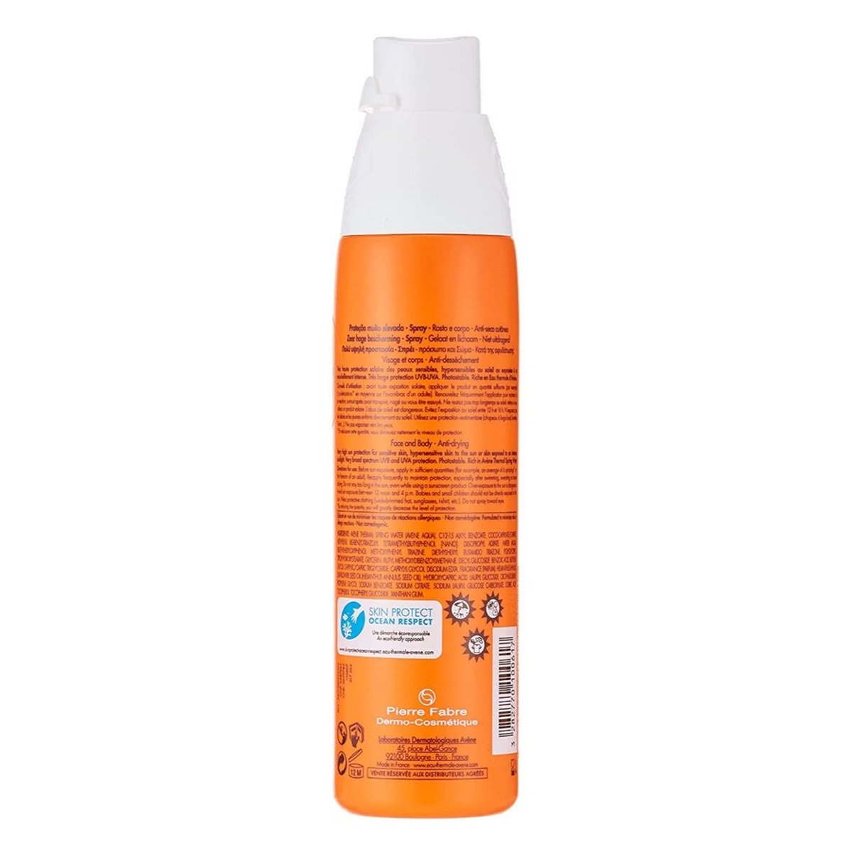 Avene Very High Protection Spray 200 ml With SPF 50+ | UVA, UVB Protection | Water Resistant | No White Streaks | For Sensitive Skin, Pack of 1 Avene Very High Protection Spray 200 ml With SPF 50+ | UVA, UVB Protection | Water Resistant | No White Streaks | For Sensitive Skin, Pack of 1