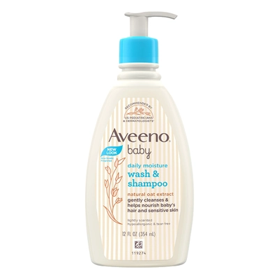 Aveeno Baby Daily Moisture Wash &amp; Shampoo, 354 ml, Pack of 1