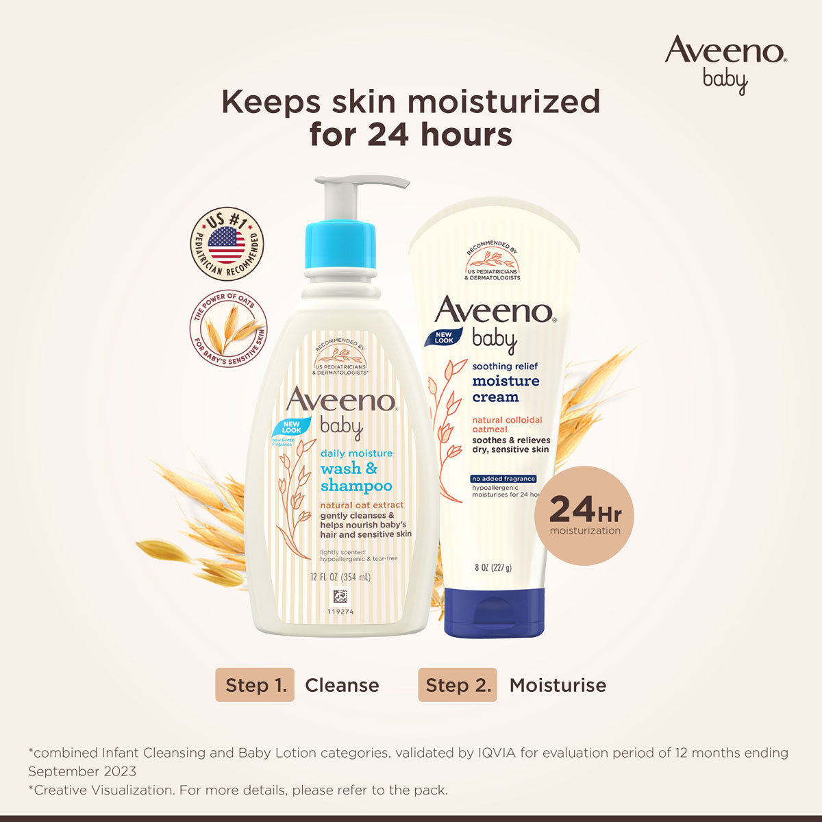 Aveeno Baby Soothing Relief Moisture Cream, 227 gm, Pack of 1 Aveeno Baby Soothing Relief Moisture Cream, 227 gm, Pack of 1