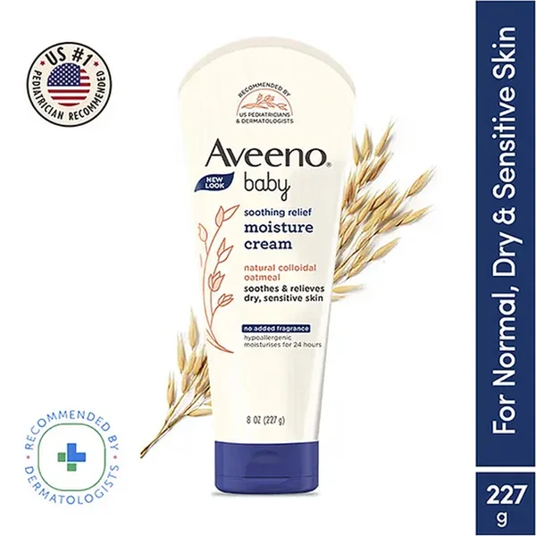 Aveeno Baby Soothing Relief Moisture Cream, 227 gm, Pack of 1
