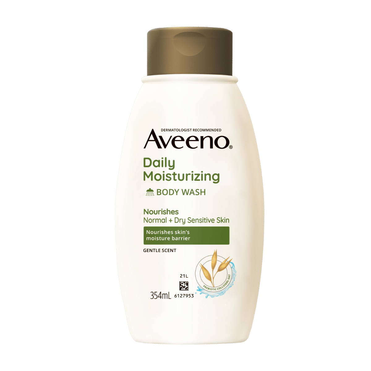 Aveeno Daily Moisturizing Body Wash 354 ml | Prebiotic Colloidal Oat | Nourishes Skin | For Normal & Dry Sensitive Skin, Pack of 1 Aveeno Daily Moisturizing Body Wash 354 ml | Prebiotic Colloidal Oat | Nourishes Skin | For Normal & Dry Sensitive Skin, Pack of 1
