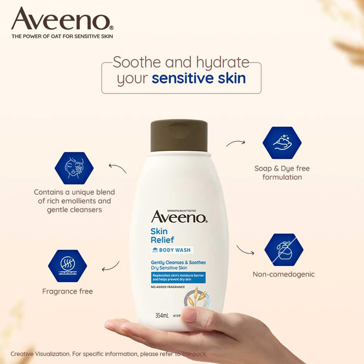 Aveeno Skin Relief Bodywash, 354 ml, Pack of 1 Aveeno Skin Relief Bodywash, 354 ml, Pack of 1