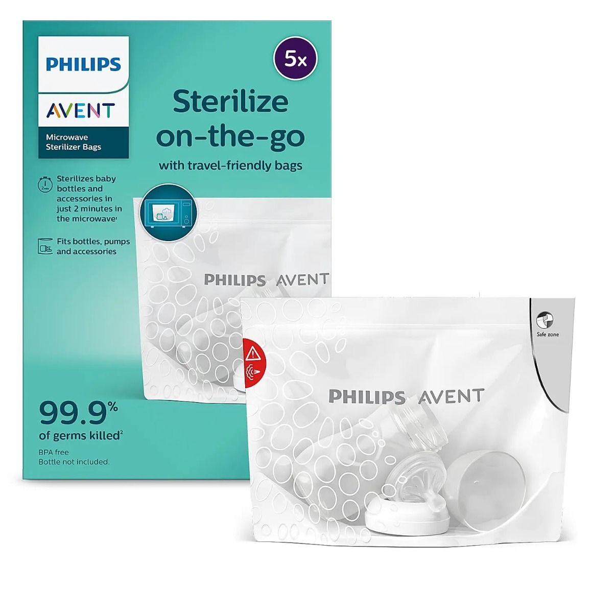 Buy Philips Avent Microwave Sterilizing Bags SCF297/05, 5 Count Online