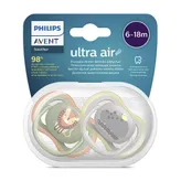 Philips Avent Ultra Air Soother SCF085/17 for 6-18 Months Baby, 2 Count, Pack of 1