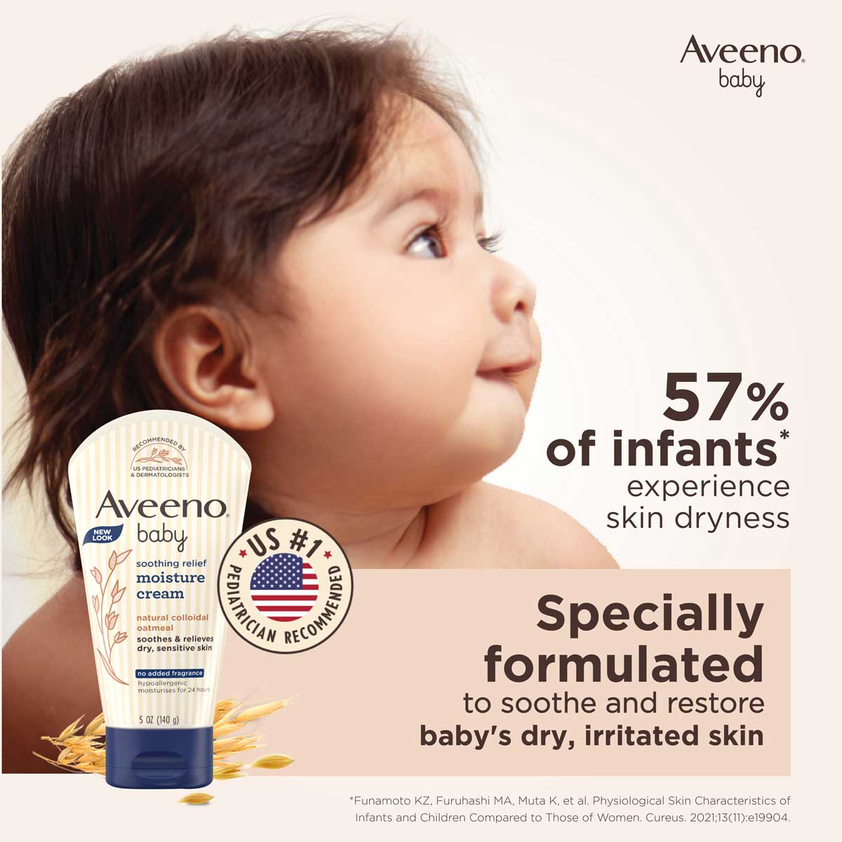 Aveeno Baby Soothing Relief Moisture Cream, 140 gm, Pack of 1 Aveeno Baby Soothing Relief Moisture Cream, 140 gm, Pack of 1