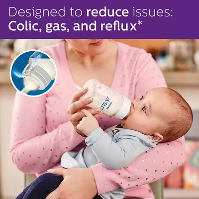 Avent Anti-Colic Baby Bottle SCF810/10 for 0m+ Baby, 125 ml, Pack of 1