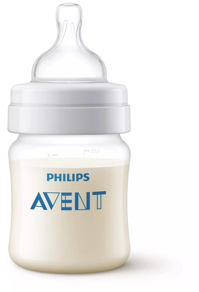 Avent Anti-Colic Baby Bottle SCF810/20 for 0m+ Baby, 125 ml (2x125ml), Pack of 1