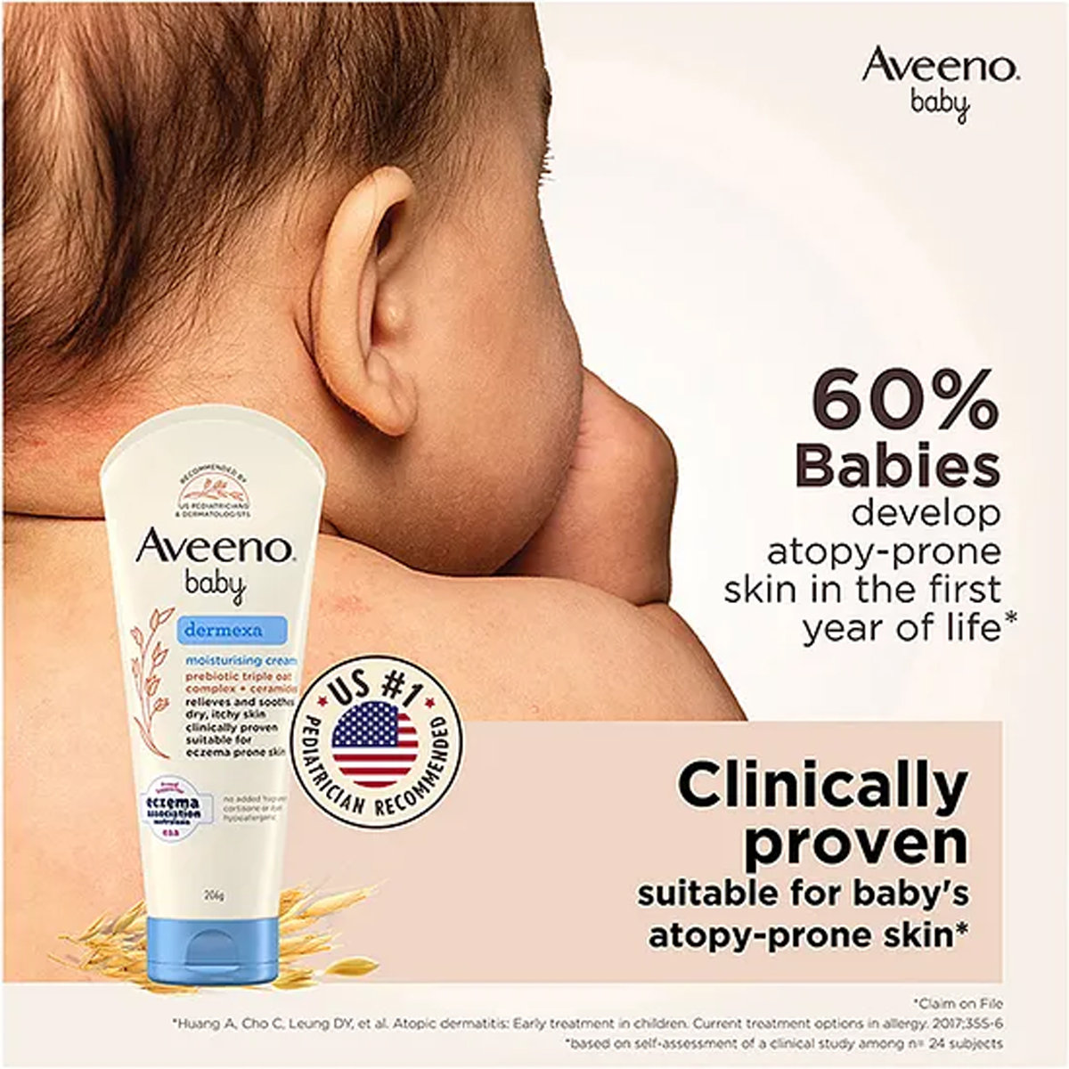 Aveeno Baby Dermexa Moisturising Cream, 100 gm, Pack of 1 Aveeno Baby Dermexa Moisturising Cream, 100 gm, Pack of 1