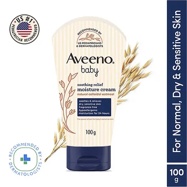 Aveeno Baby Soothing Relief Moisture Cream, 100 gm, Pack of 1