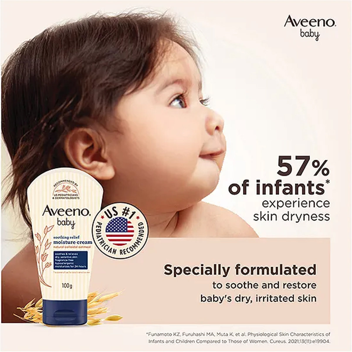 Aveeno Baby Soothing Relief Moisture Cream, 100 gm, Pack of 1 Aveeno Baby Soothing Relief Moisture Cream, 100 gm, Pack of 1
