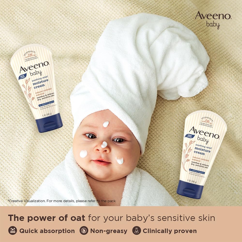 Aveeno Baby Soothing Relief Moisture Cream, 100 gm, Pack of 1 Aveeno Baby Soothing Relief Moisture Cream, 100 gm, Pack of 1