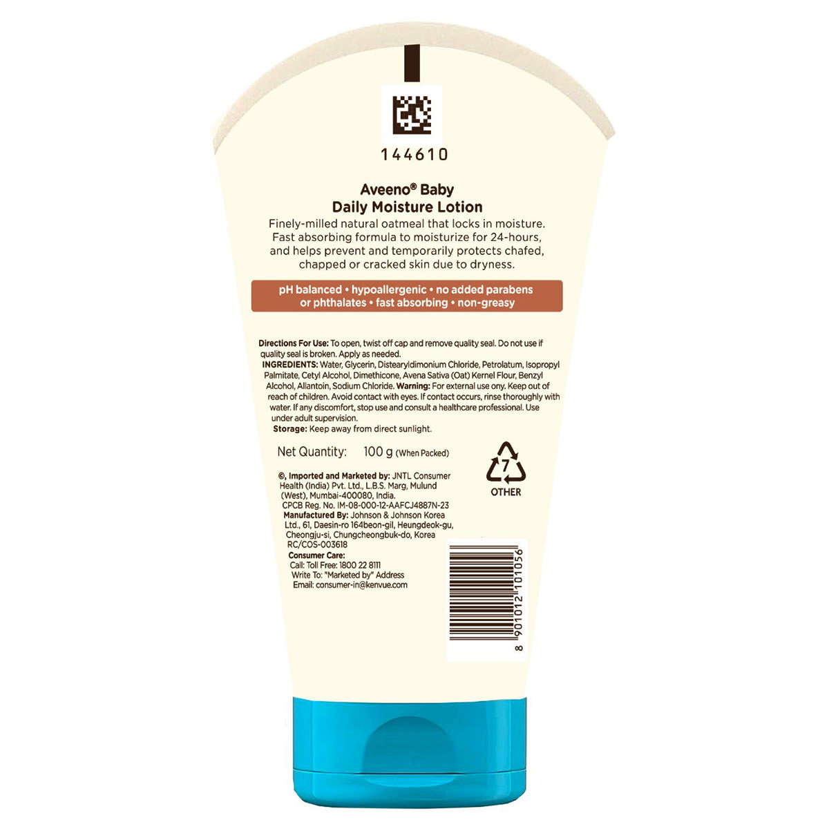 Aveeno Baby Daily Moisture Lotion, 100 gm, Pack of 1 Aveeno Baby Daily Moisture Lotion, 100 gm, Pack of 1