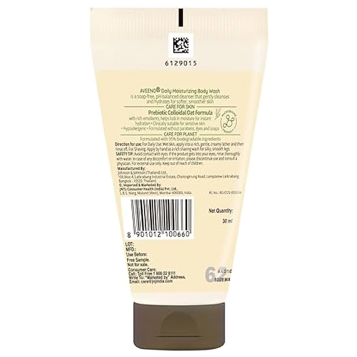 Aveeno Daily Moisturizing Body Wash, 30 ml, Pack of 1 Aveeno Daily Moisturizing Body Wash, 30 ml, Pack of 1