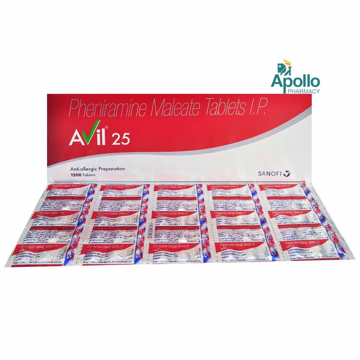 Avil 25 Tablet 15's, Pack of 15 TabletS Avil 25 Tablet 15's, Pack of 15 TabletS