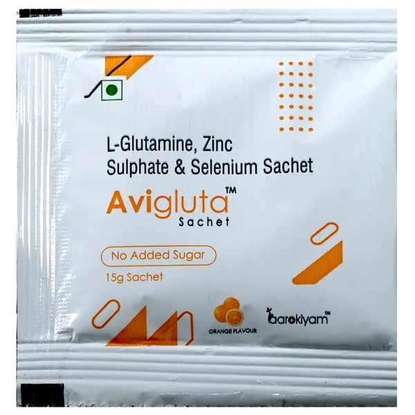 Avigluta Sugar Free Orange Flavour Sachet 15 gm, Pack of 1