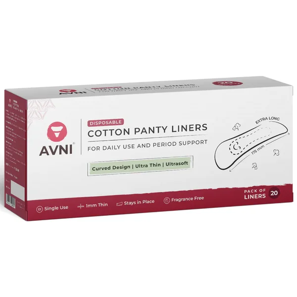 Avni Cotton DisposablePant Liners, 20 Count