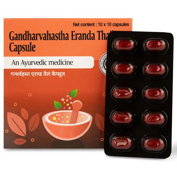 AVP Gandharvahastha Eranda Thailam, 100 Capsules