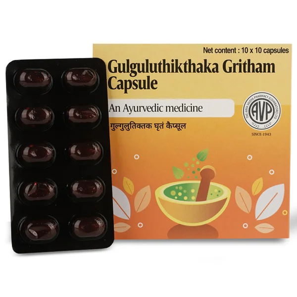 AVP Gulguluthikthakam Gritham, 100 Capsules