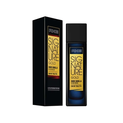 Axe Signature Gold Dark Vanilla &amp; Oud Wood Perfume for Men, 80 ml, Pack of 1