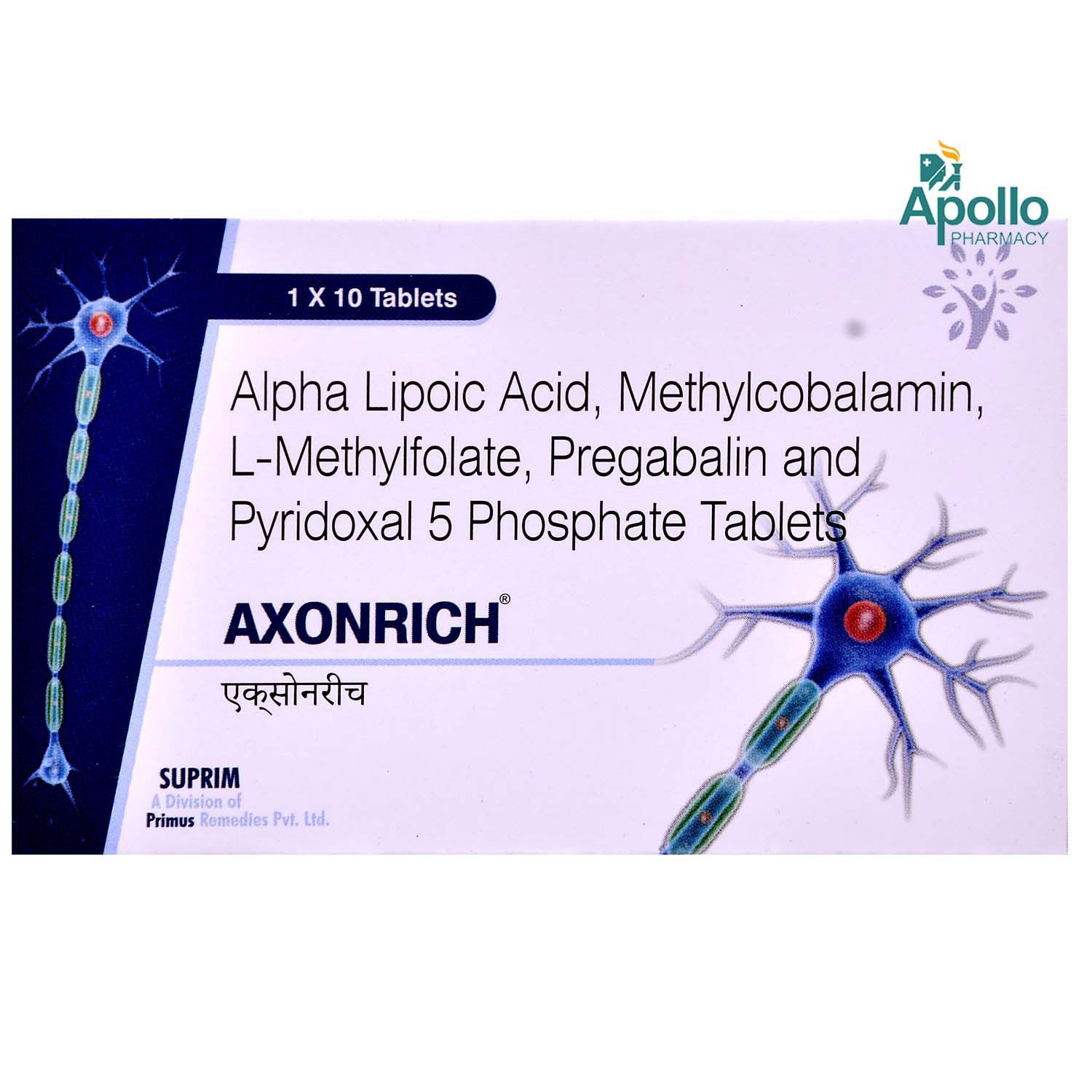 Buy Axonrich Tablet 10's Online