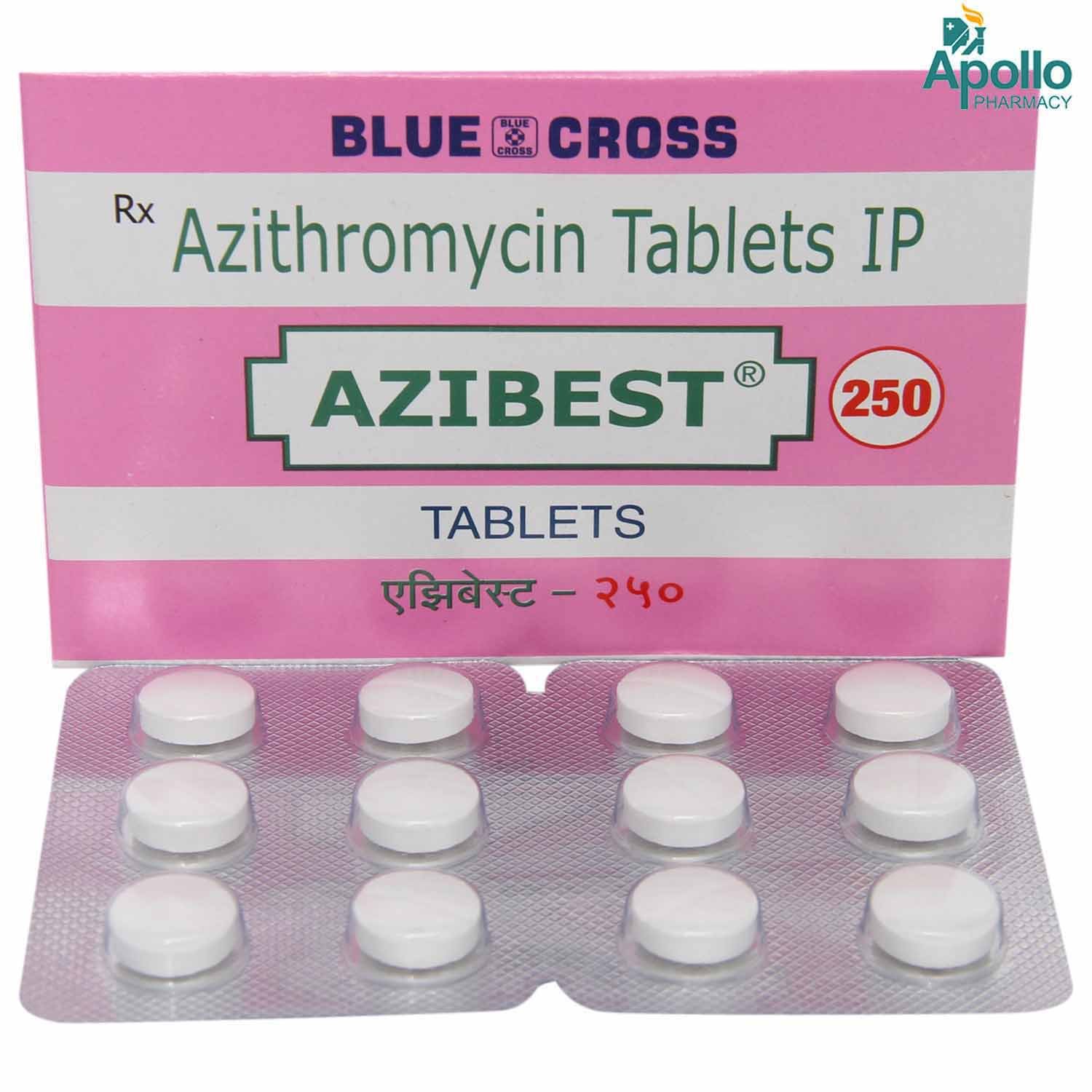 Azibest 250 mg Tablet 6's, Pack of 6 TabletS Azibest 250 mg Tablet 6's, Pack of 6 TabletS