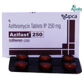 Azifast 250 Tablet 6's, Pack of 6 TABLETS