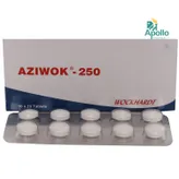 Aziwok-250 Tablet 10's, Pack of 10 TABLETS