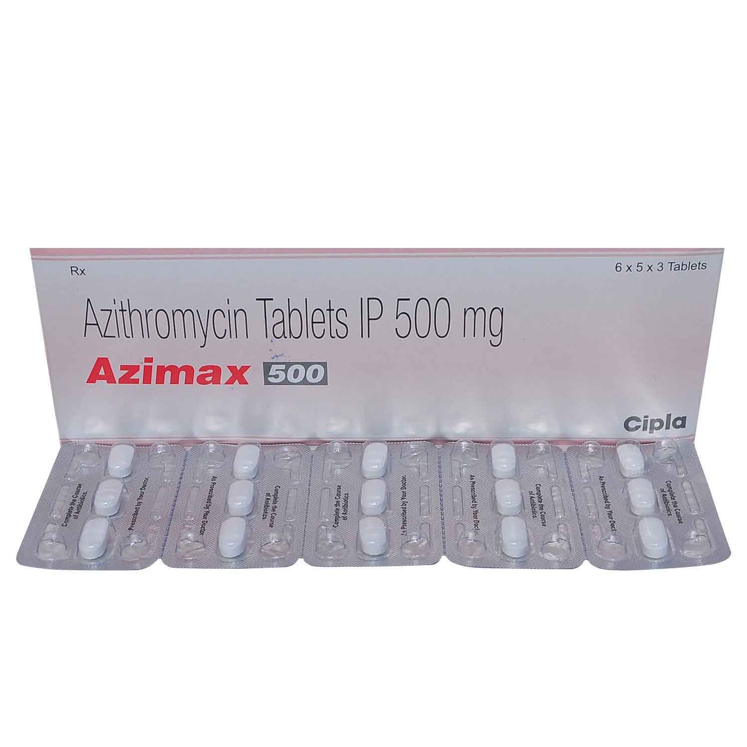 Azimax 500 Tablet 3's, Pack of 3 TABLETS Azimax 500 Tablet 3's, Pack of 3 TABLETS