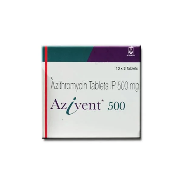 Azivent 500 mg Tablet 3's