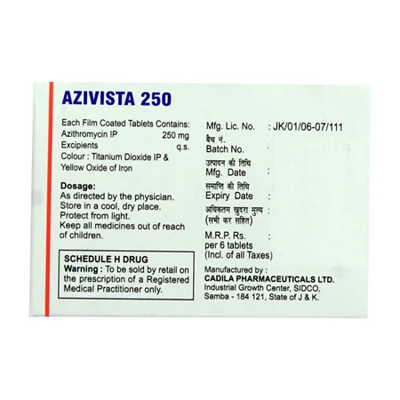 Azivista 250 mg Tablet 6's