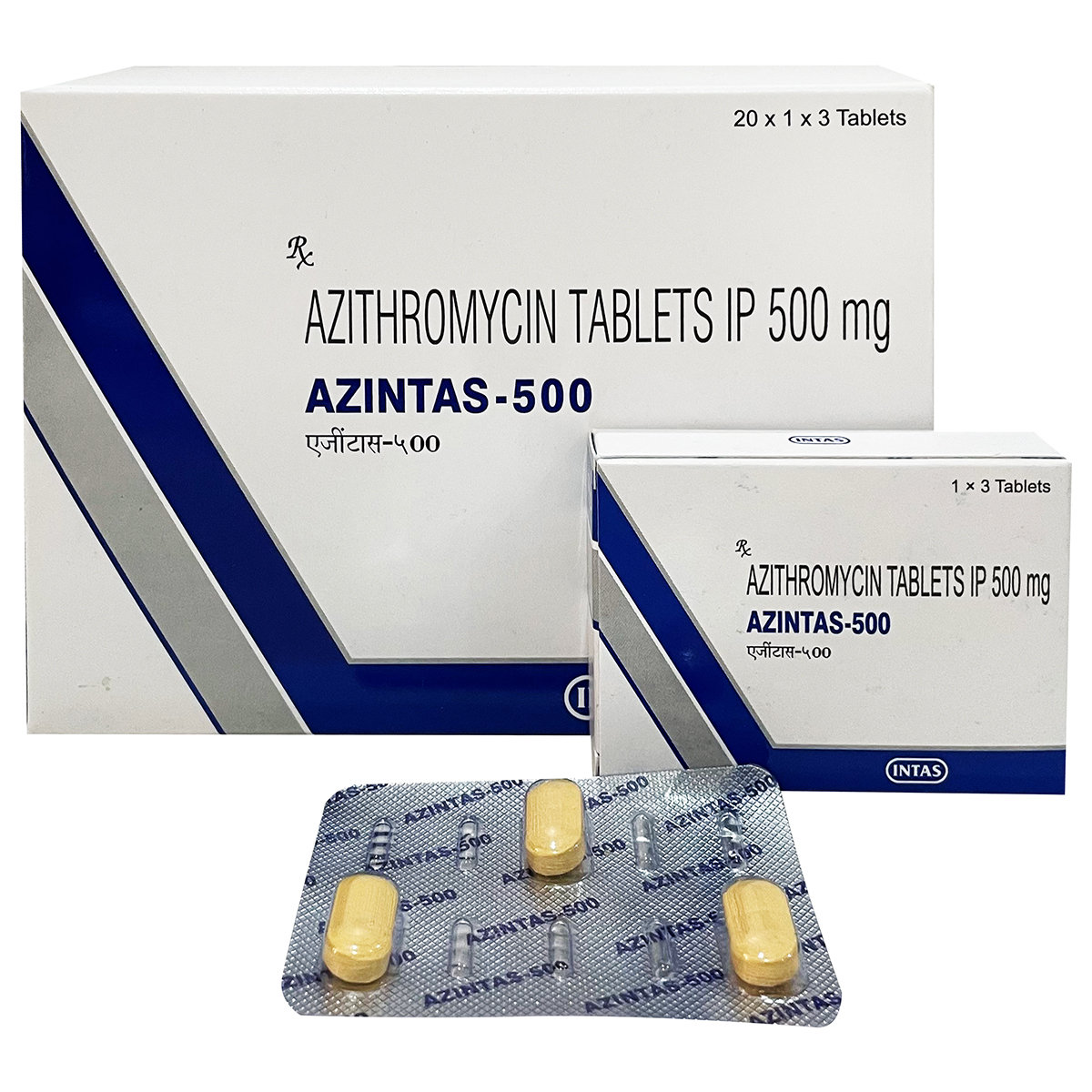 Azintas 500 mg Tablet 3's, Pack of 3 TABLETS Azintas 500 mg Tablet 3's, Pack of 3 TABLETS