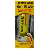 Aziderm 10% Gel 15 gm, Pack of 1 Gel