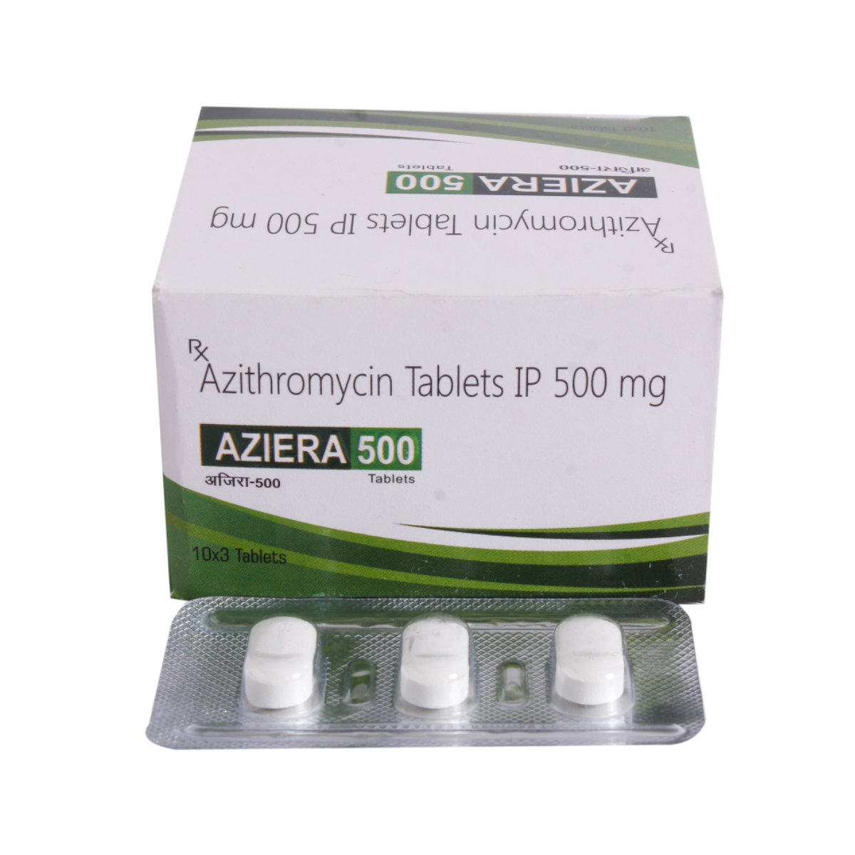 Aziera 500 mg Tablet 3's, Pack of 1 Tablet Aziera 500 mg Tablet 3's, Pack of 1 Tablet