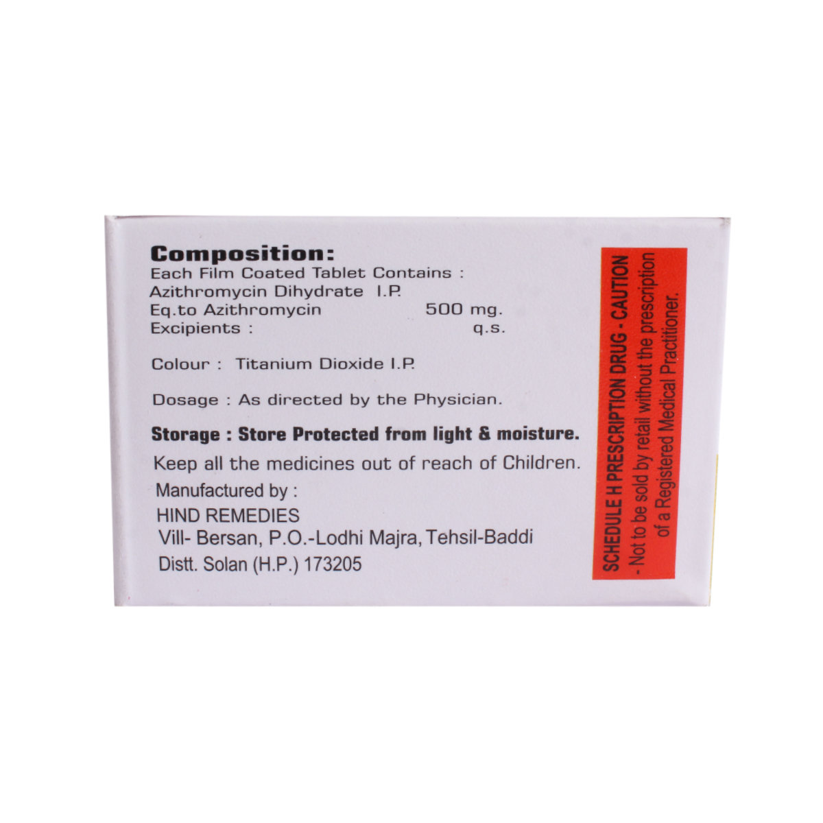 Aziera 500 mg Tablet 3's, Pack of 1 Tablet Aziera 500 mg Tablet 3's, Pack of 1 Tablet